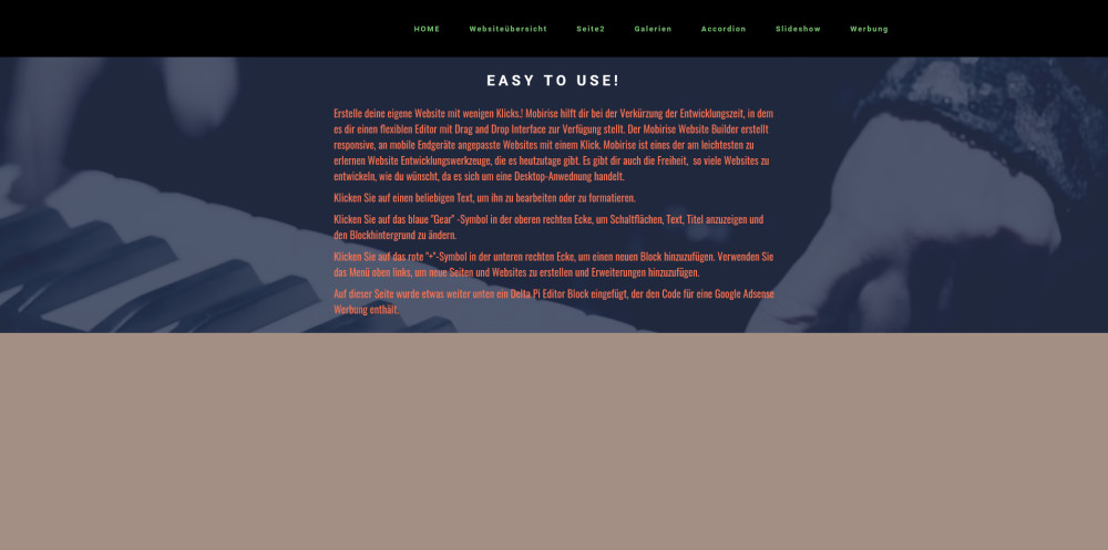 Mobirise Demo auf mein-wunschname.webspace.rocks