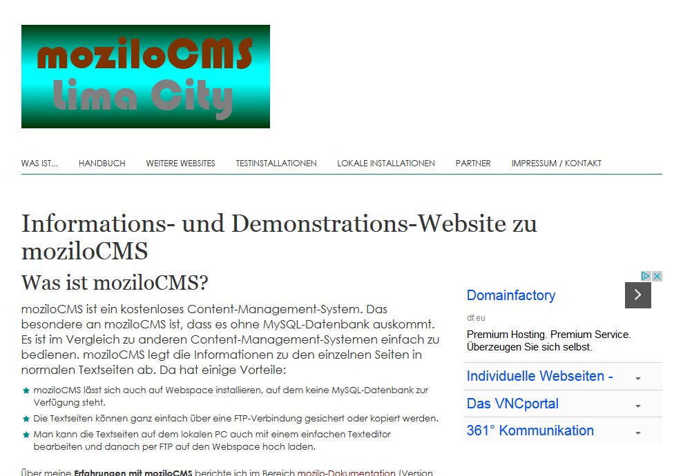 moziloCMS auf mein-wunschname.12hp.de