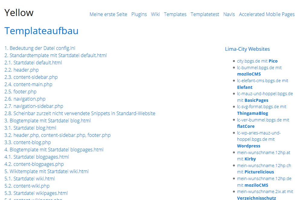 Demo  Yellow CMS auf mein-wunschname.2ix.de
