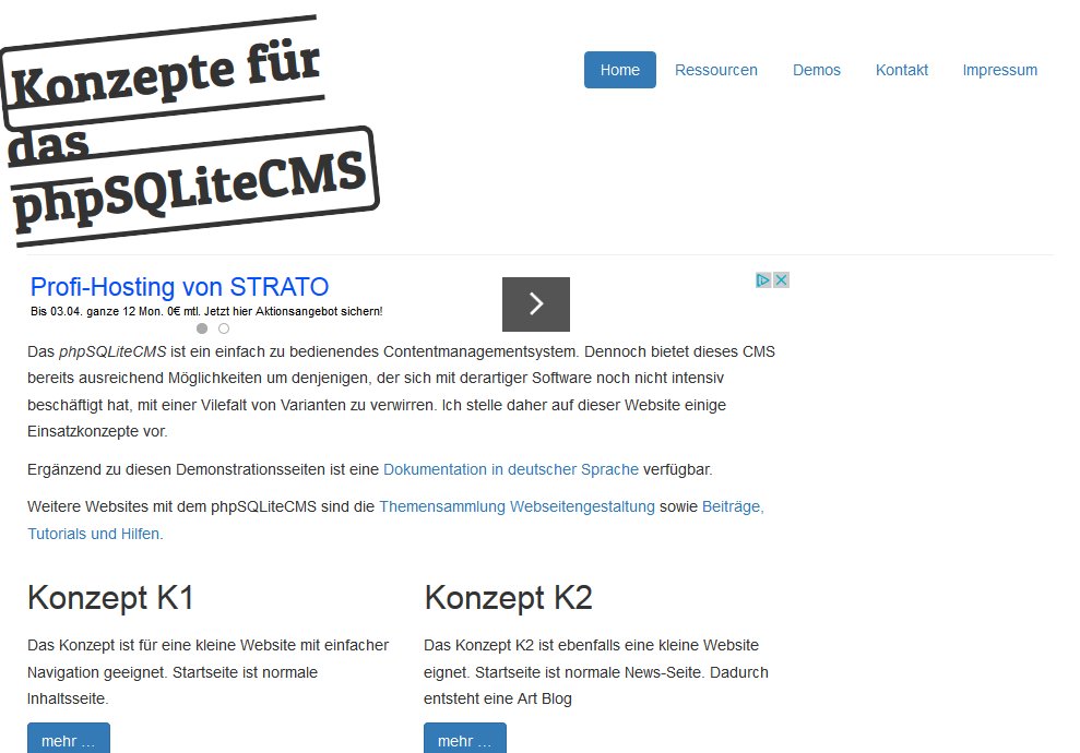 MySQLiteCMS Demo auf mein-wunschname.4lima.de
