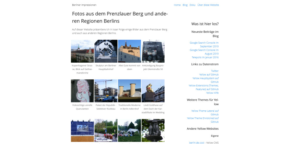 Yellow CMS Testwebsite auf berlin.de.cool